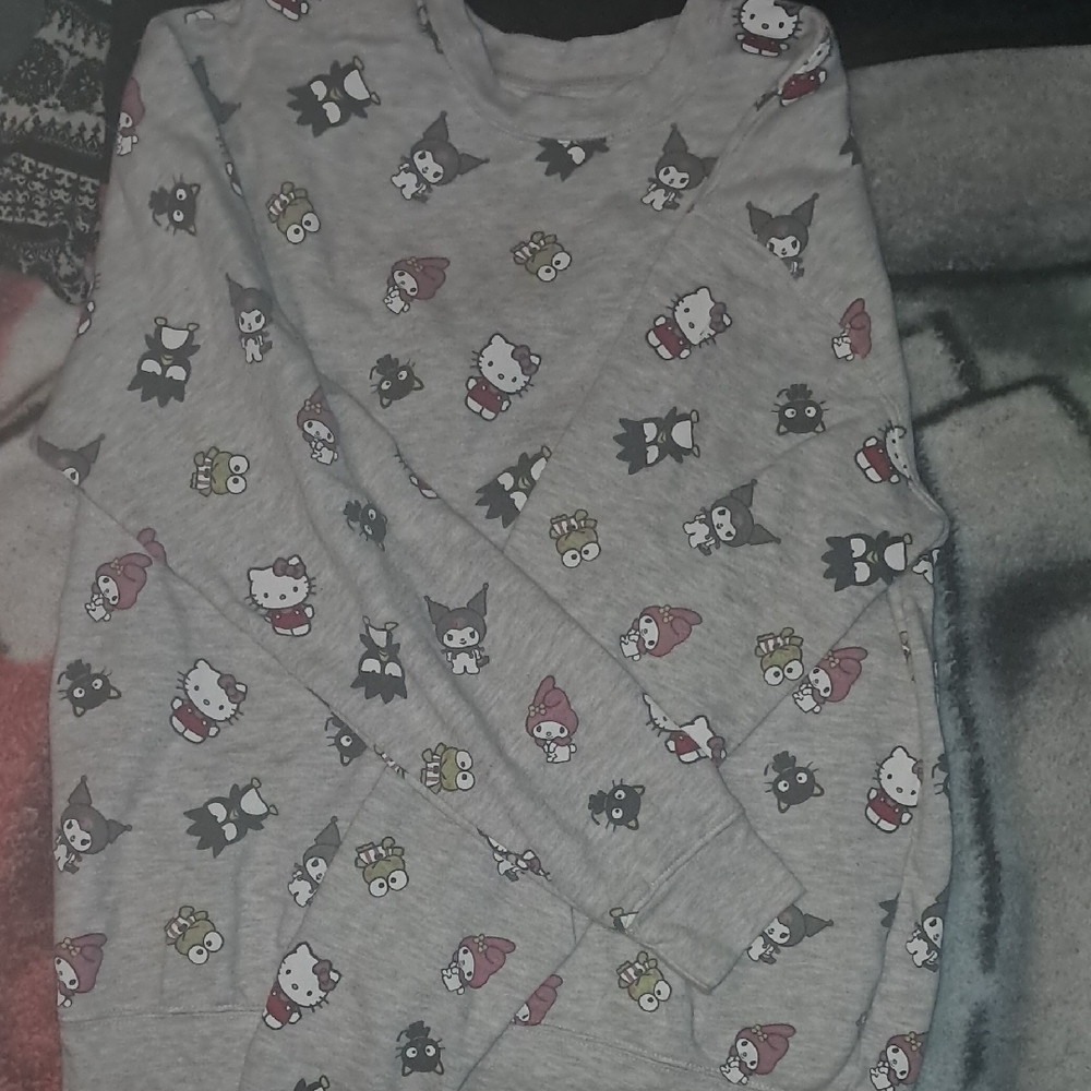 Sanrio Gray Kids Sweater with Character Print